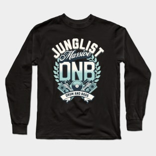 DNB - Junglist Massive(White/dark green/mint) Long Sleeve T-Shirt